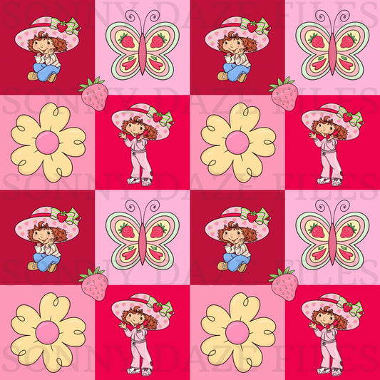 Strawberry girl checkered