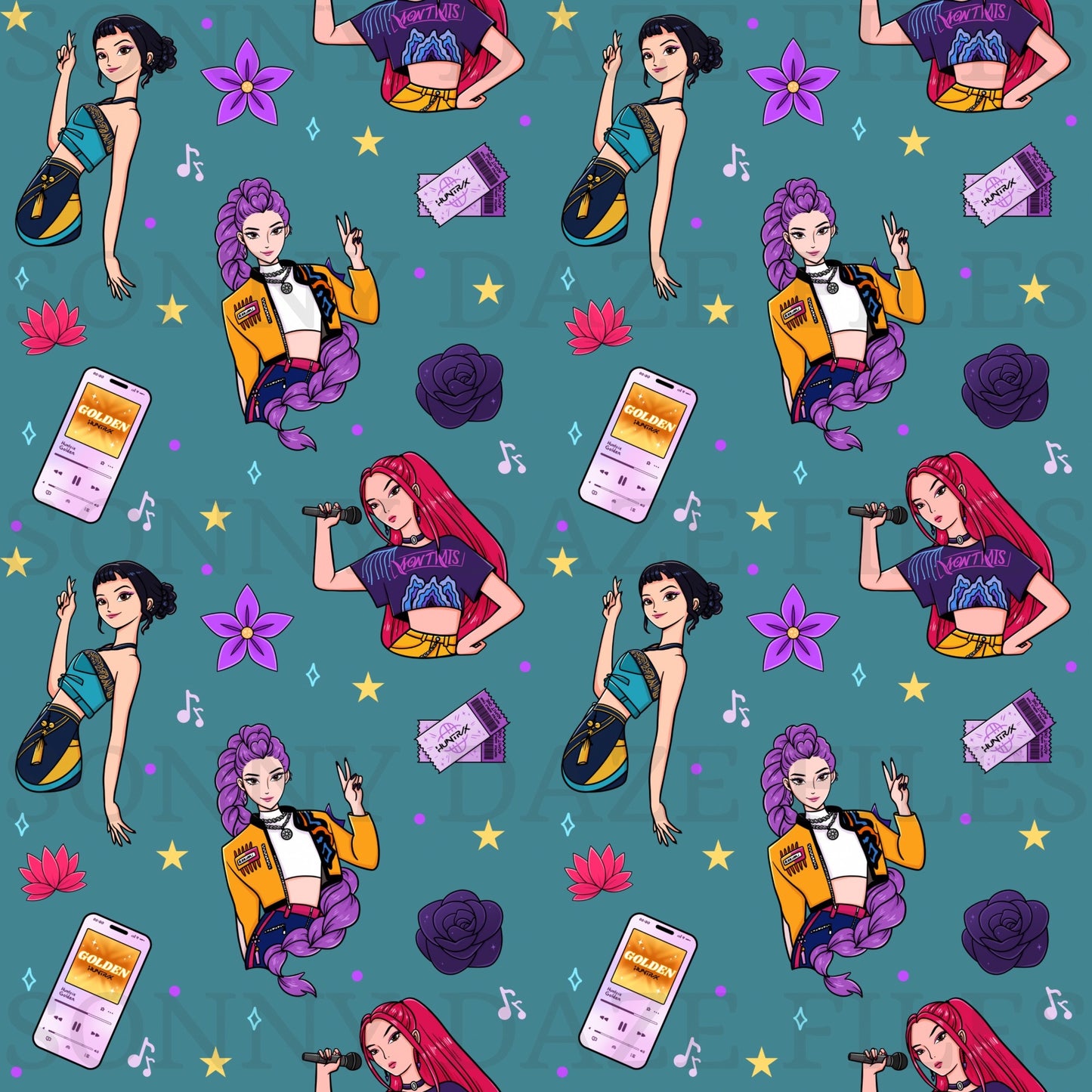 Hunter girls dark background