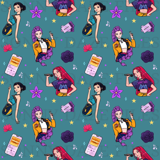 Hunter girls dark background