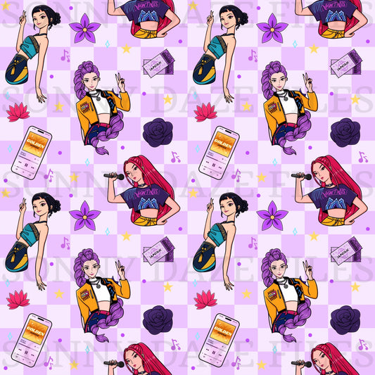 Hunter girls purple checkered