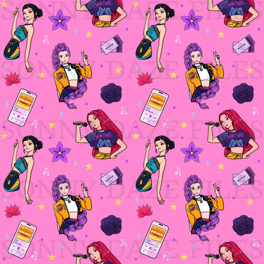 Hunter girls pink background