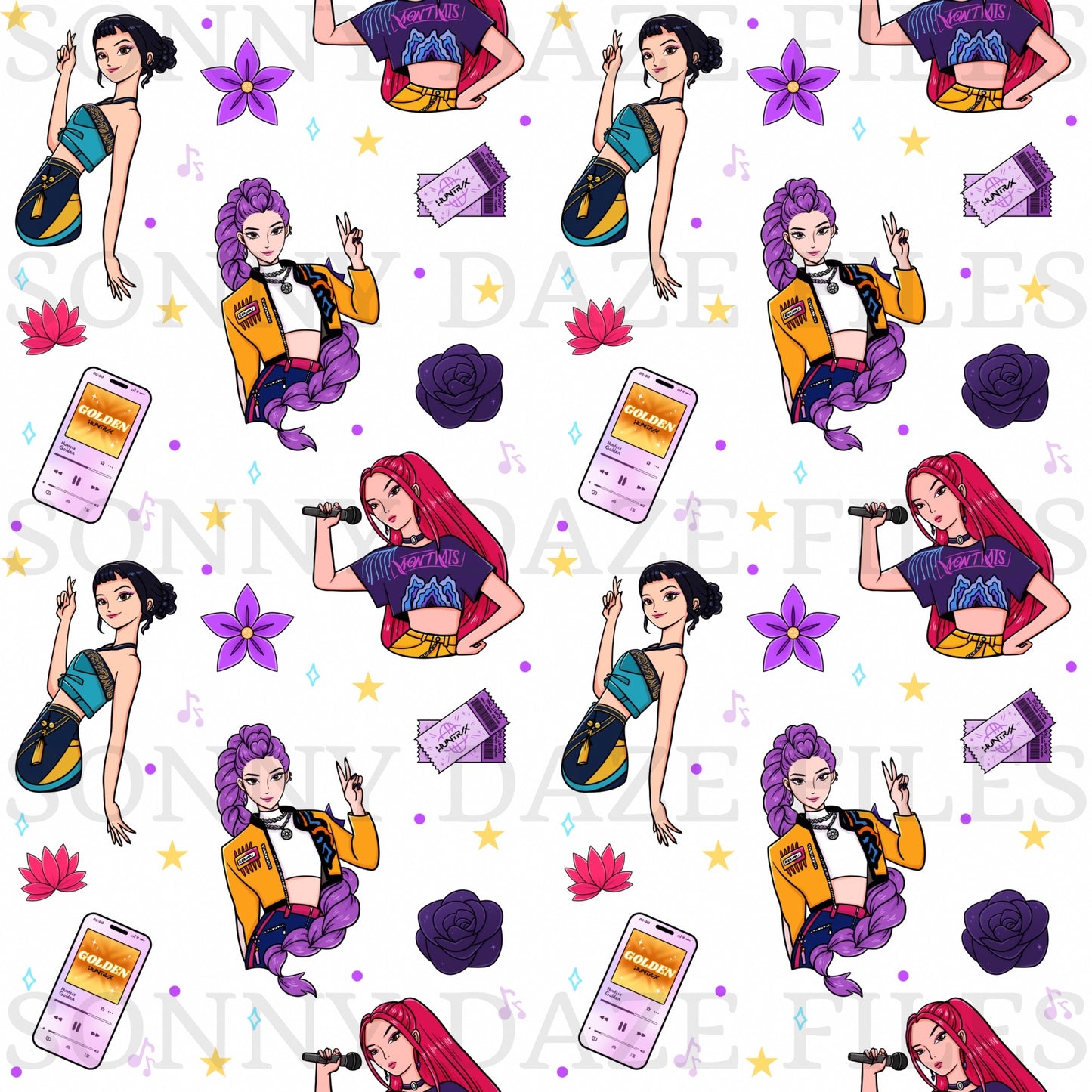 Hunter girls white background