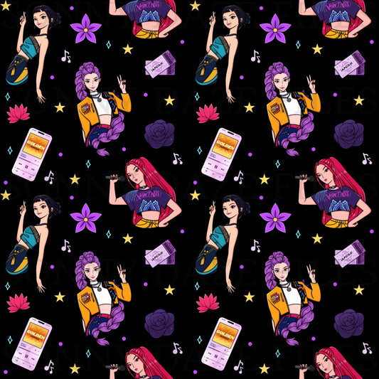 Hunter girls black background