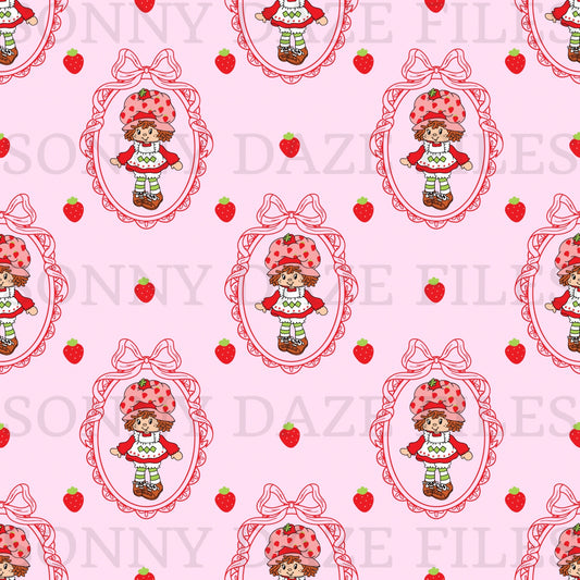 strawberry girl portrait