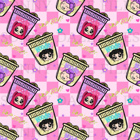 Hunter ramen pink checkered