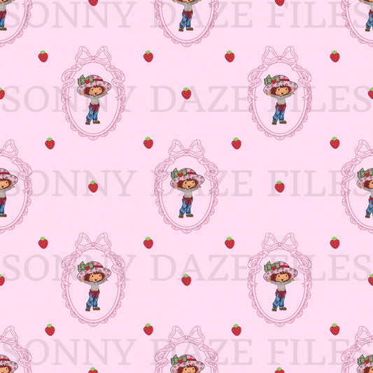 strawberry girl portrait