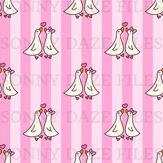 Goose love pink stripes