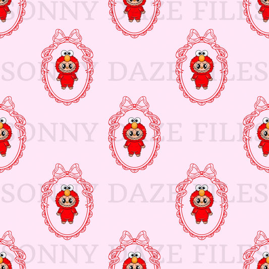 Coquette monster red puppet