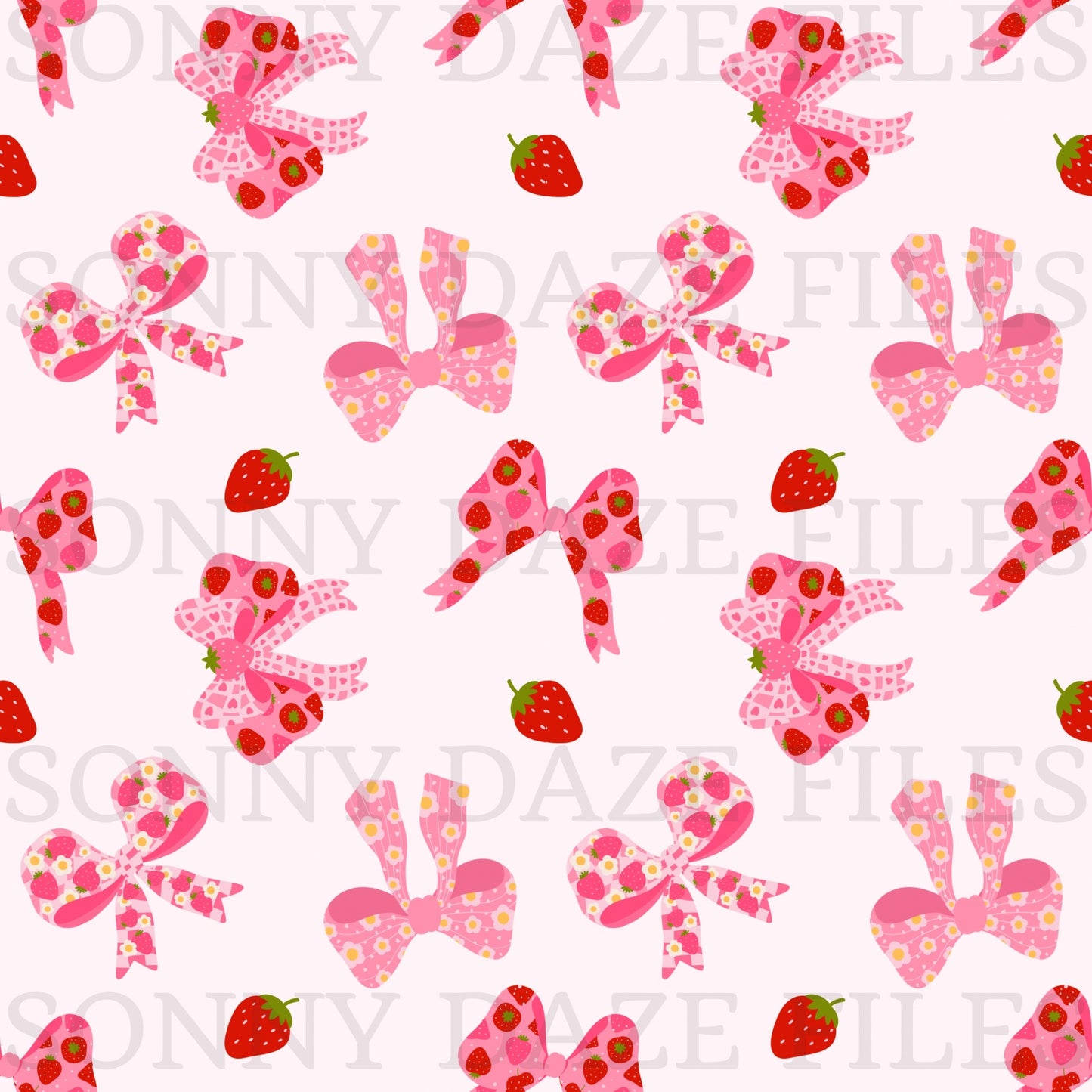 Coquette Strawberry bows