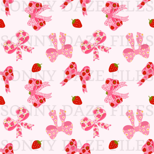 Coquette Strawberry bows