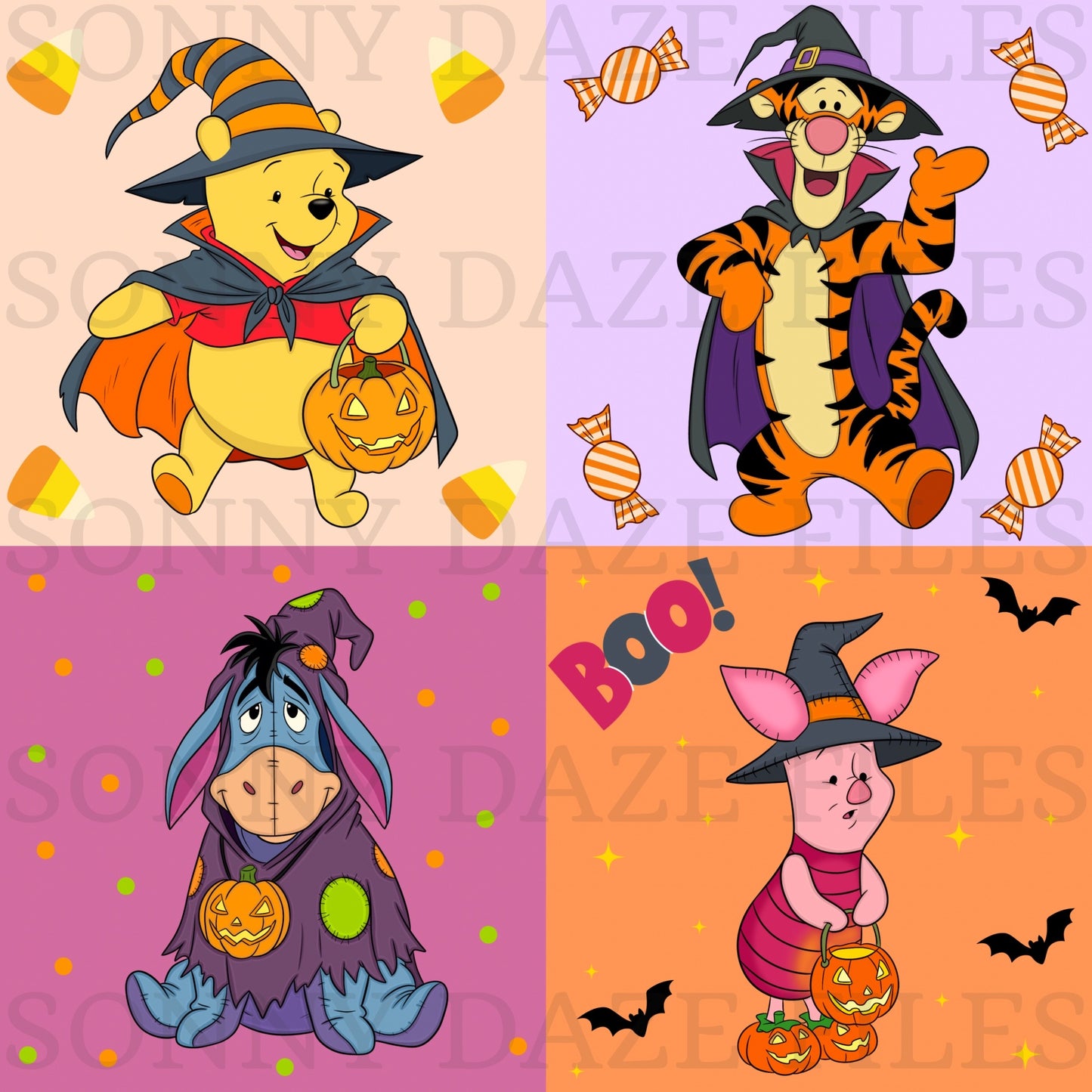 Bear and friends halloween