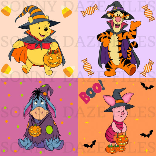 Bear and friends halloween