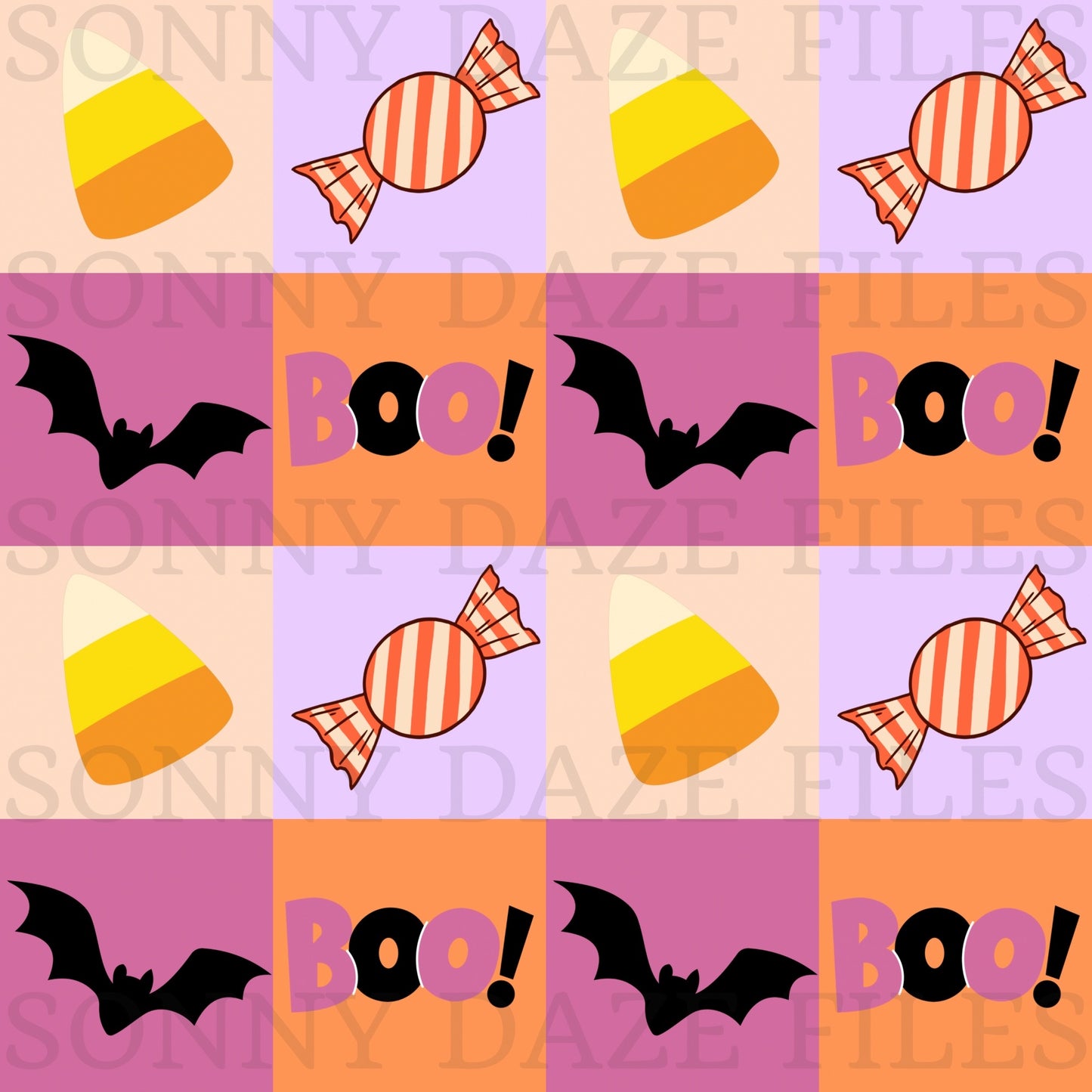 Halloween checkered