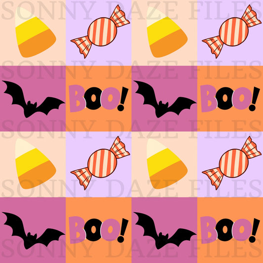 Halloween checkered