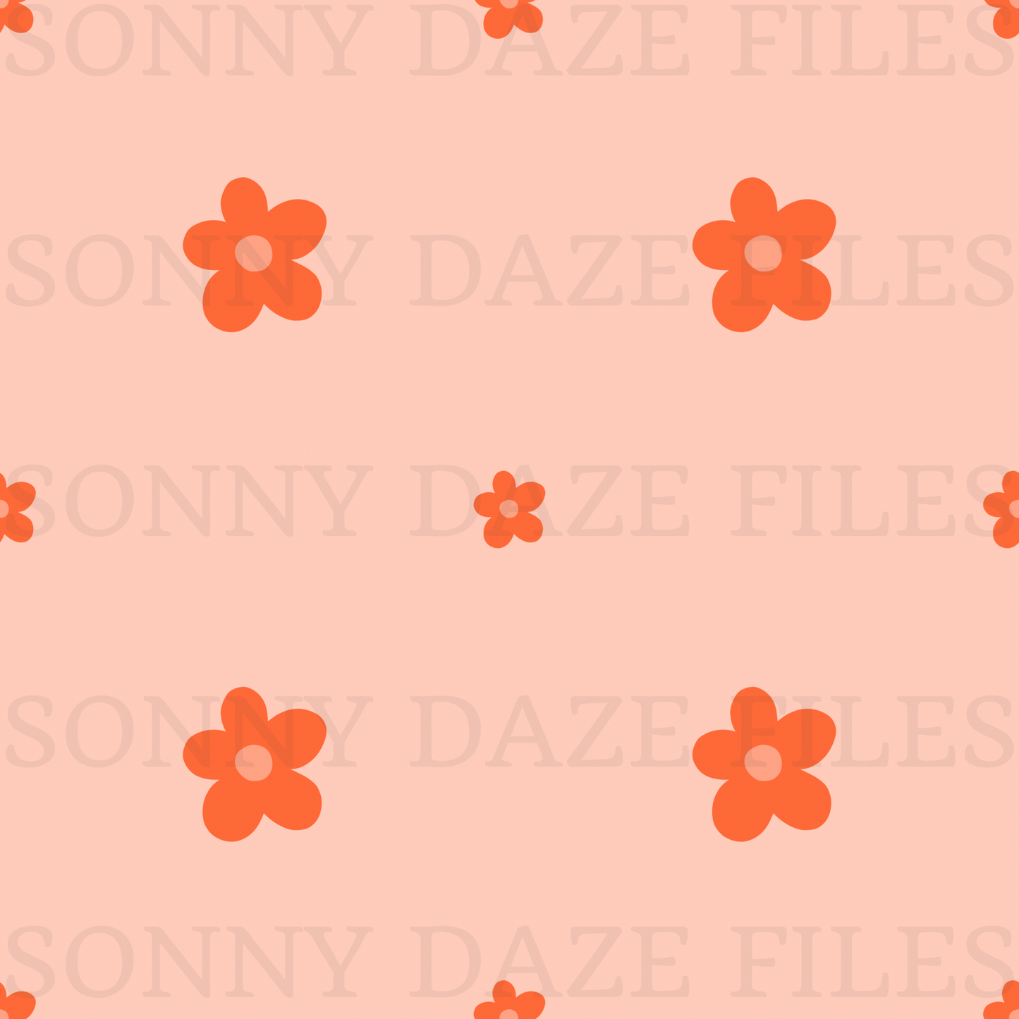 Orange Flower and checkered cord