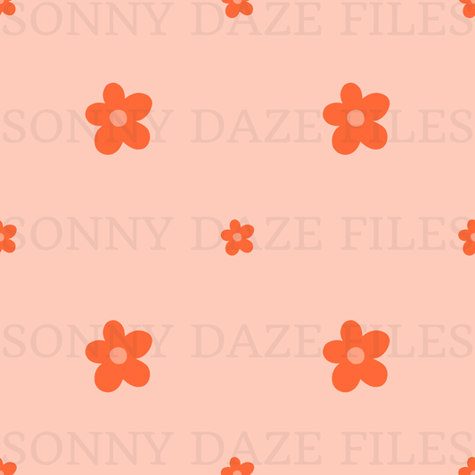 Orange Flower and checkered cord
