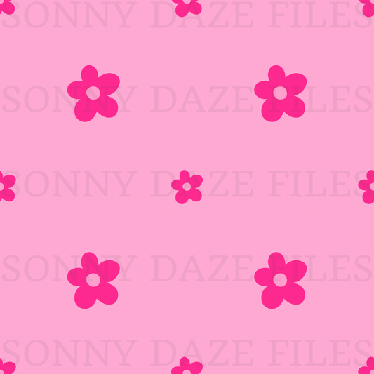 Pink Flower and checkered cord