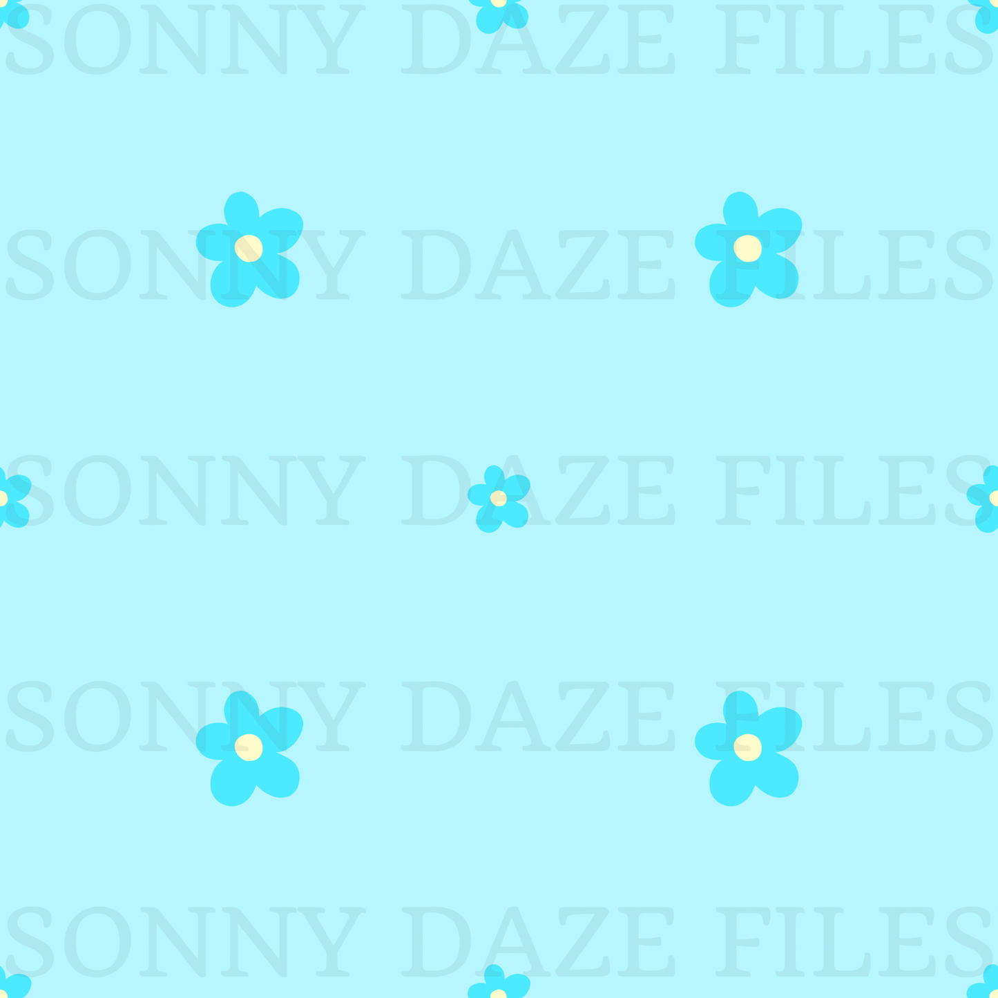 Blue flower and checkered cord