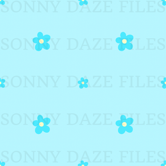 Blue flower and checkered cord
