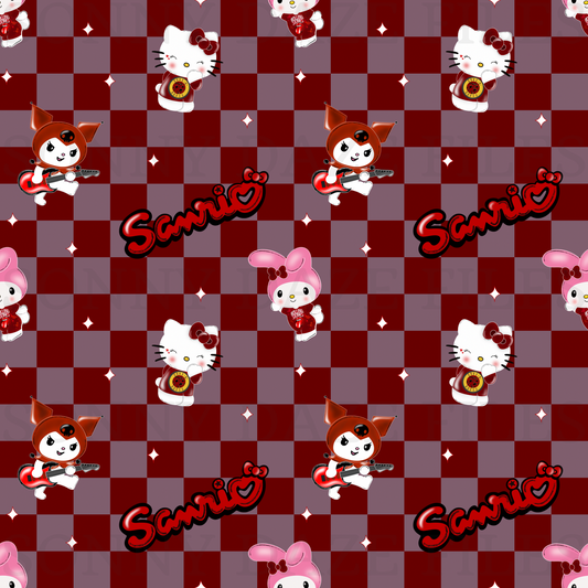 Rocker kitty checkered