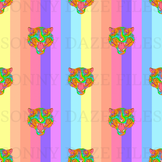 Rainbow tiger stripes