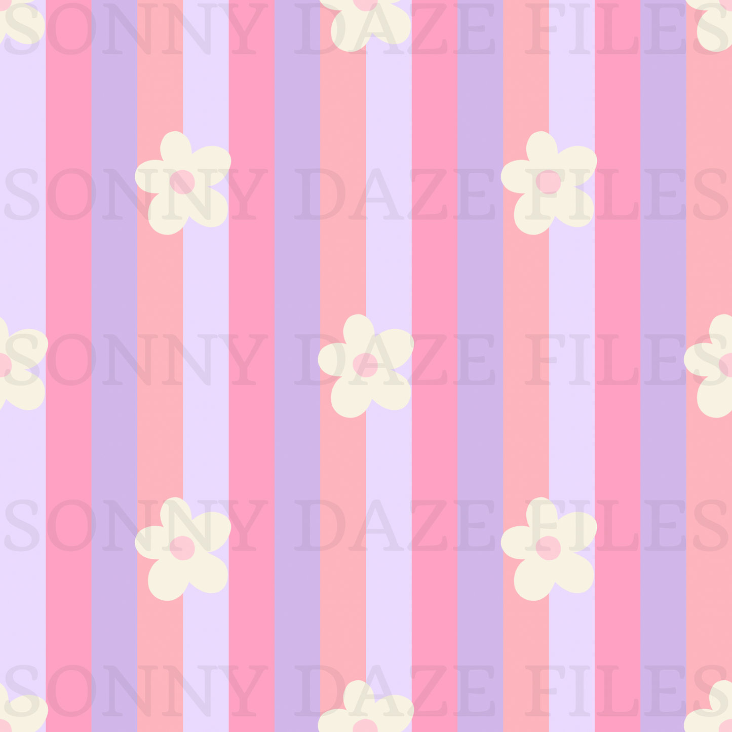 Flowers on stripes