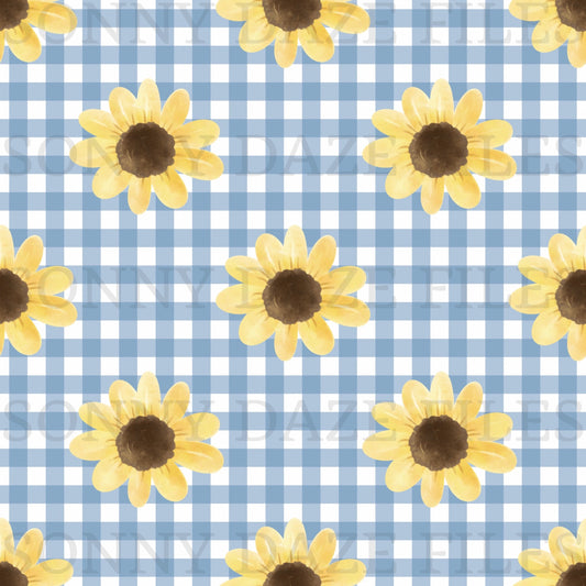 Flower on gingham