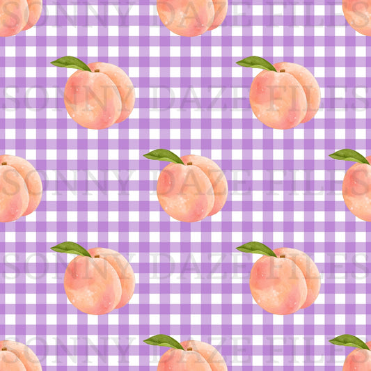 Peach gingham