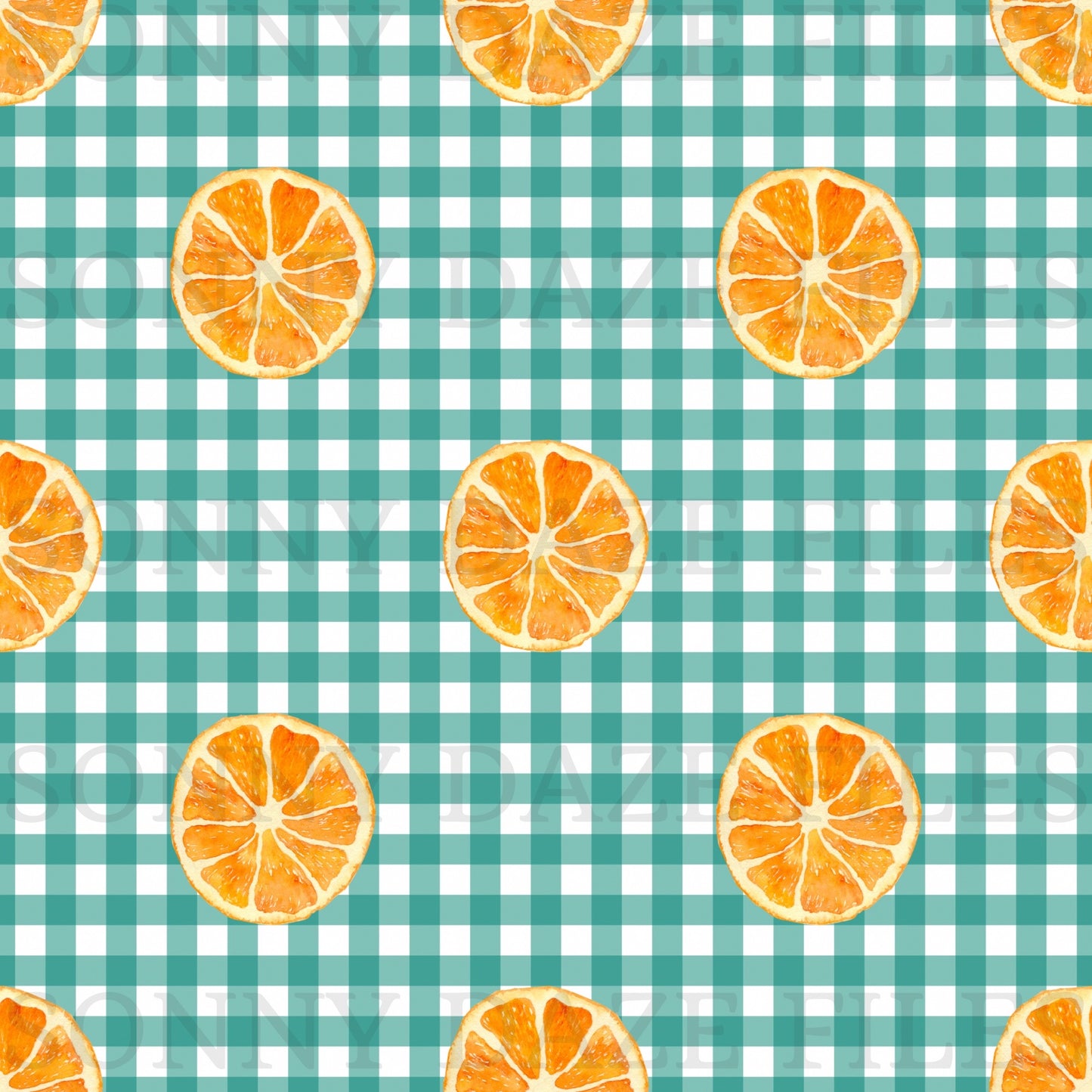 Orange gingham