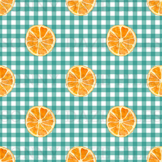 Orange gingham