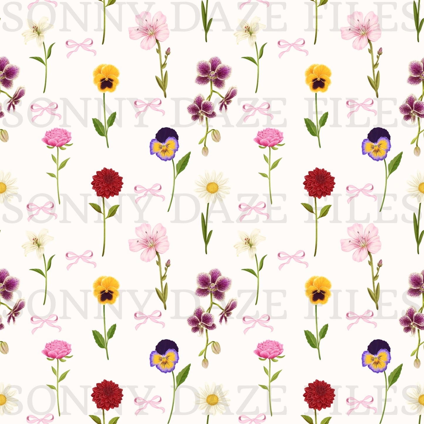 Wild flowers and bows