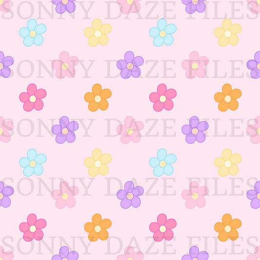 Multi color simple flowers