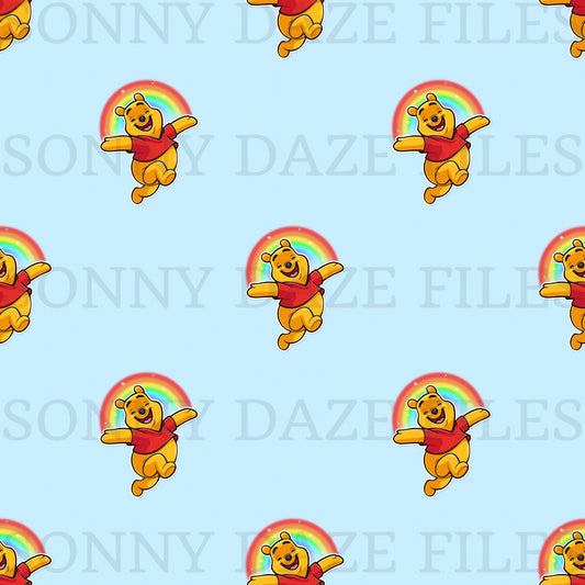 Rainbow bear blue