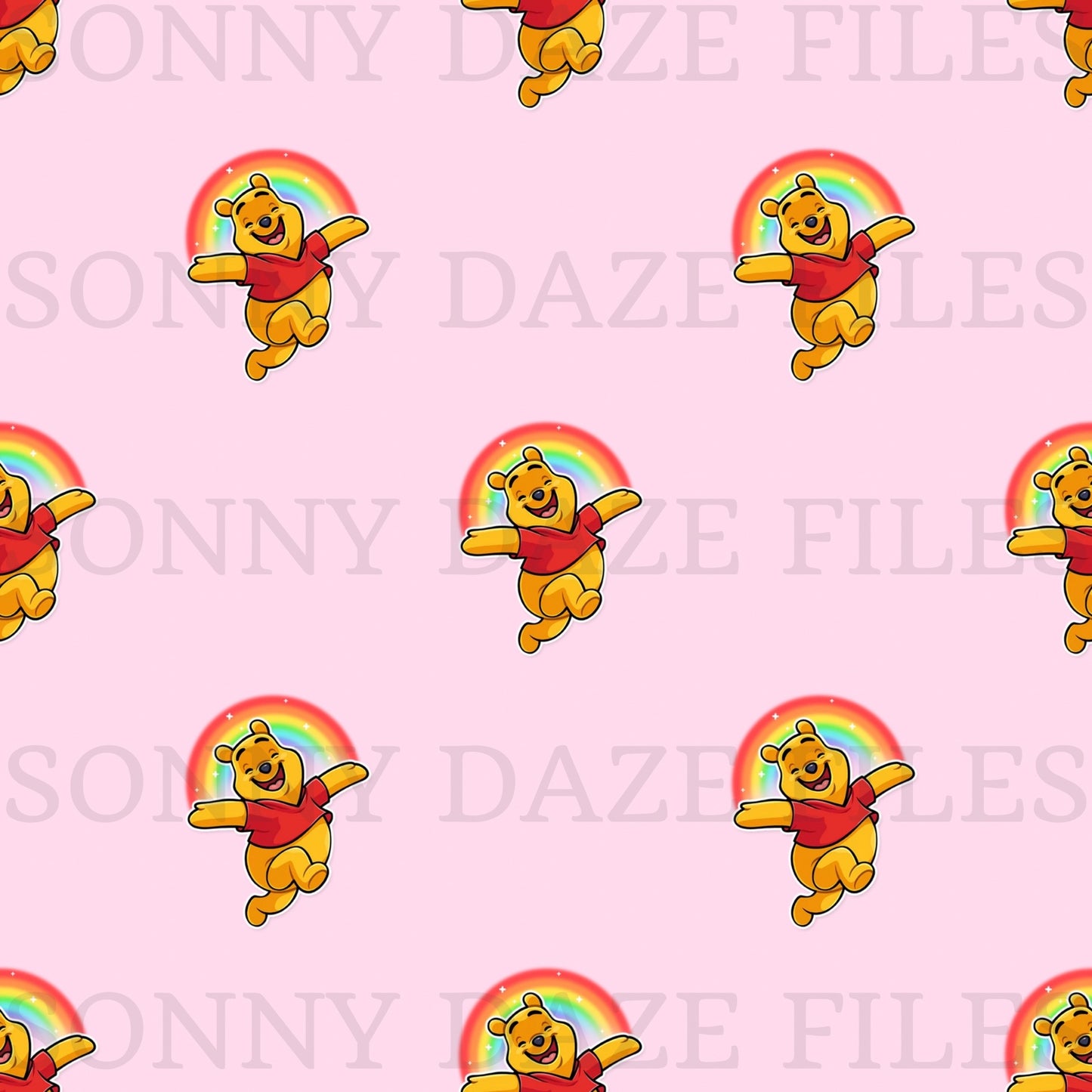 Rainbow bear pink