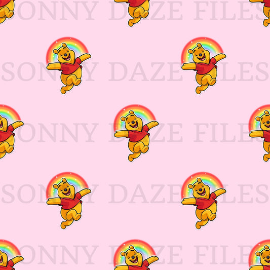 Rainbow bear pink