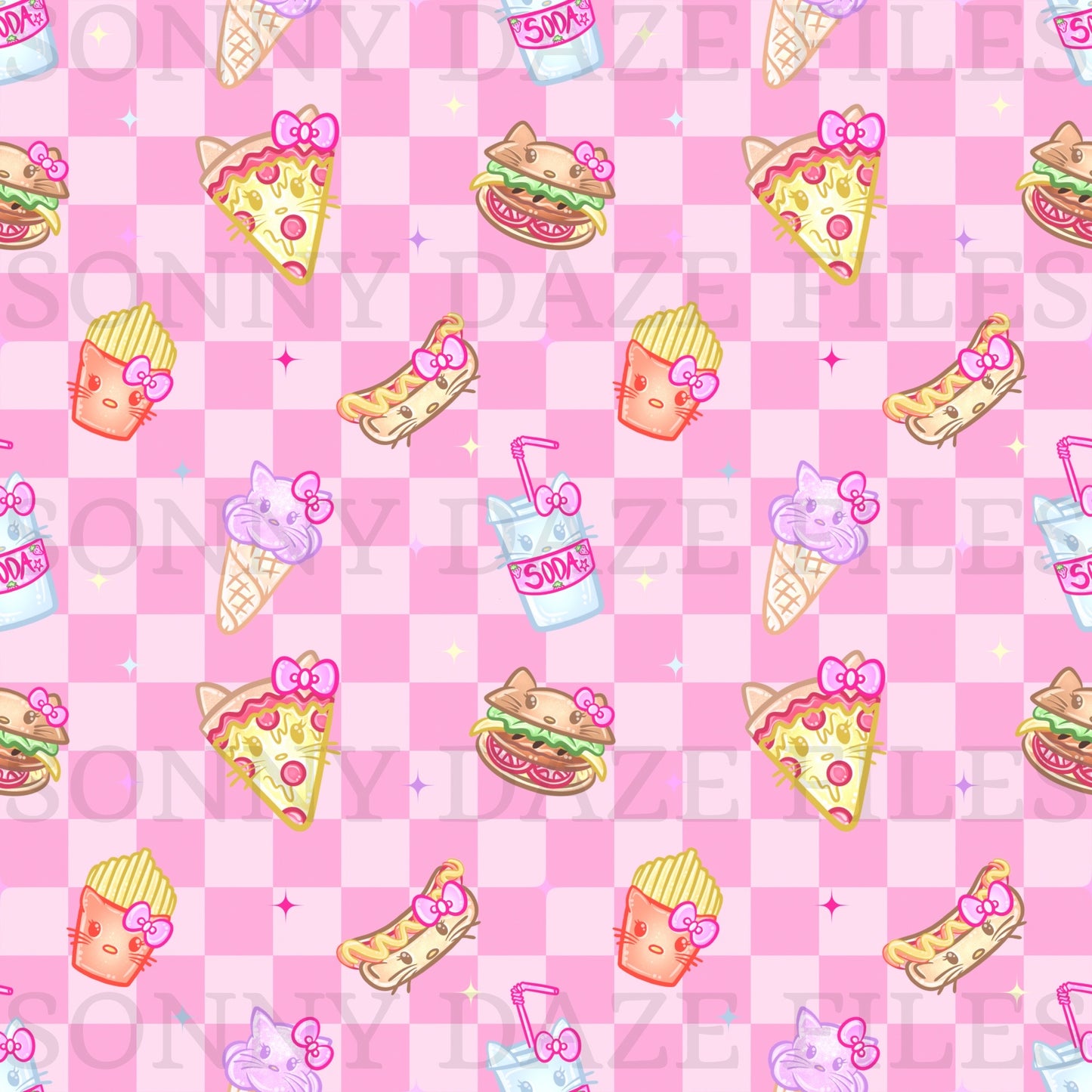 Girly snacks checkered