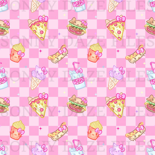Girly snacks checkered