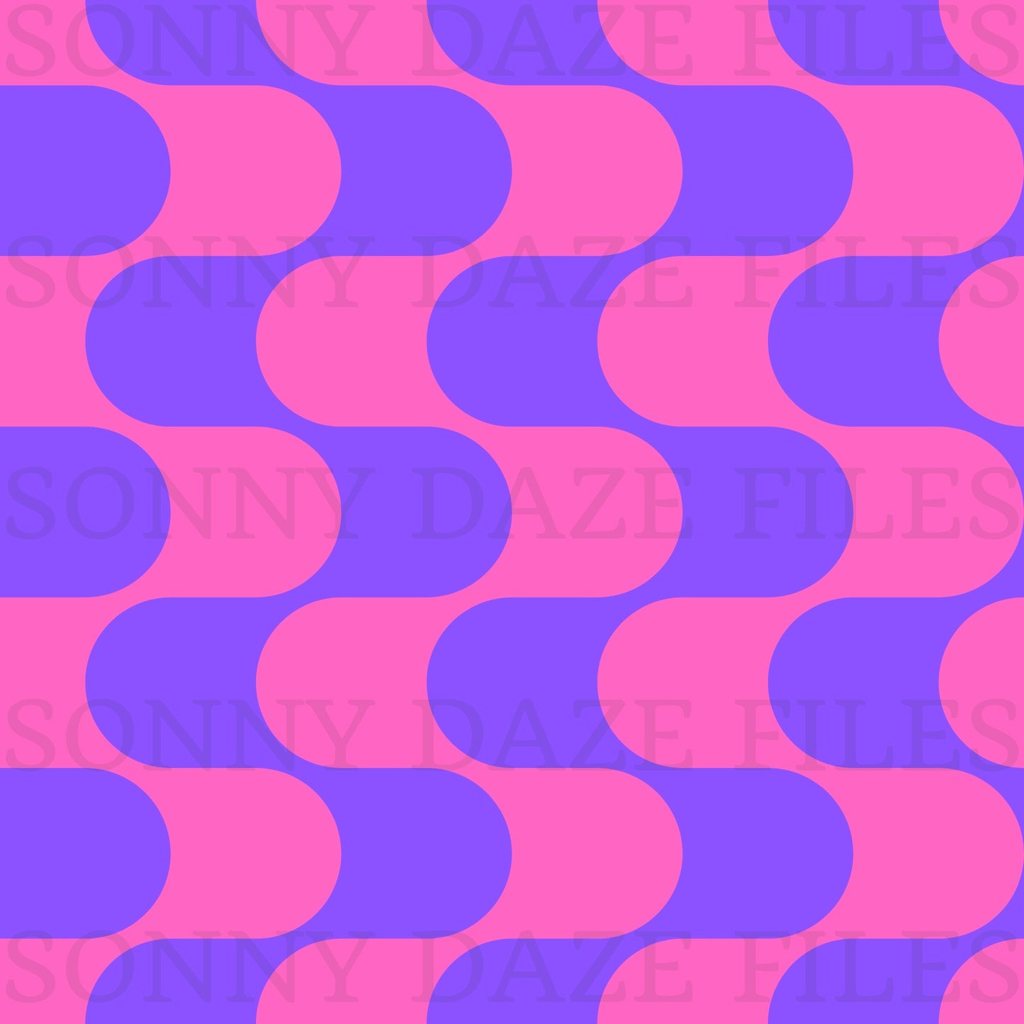 Wavy pink and purple stripes