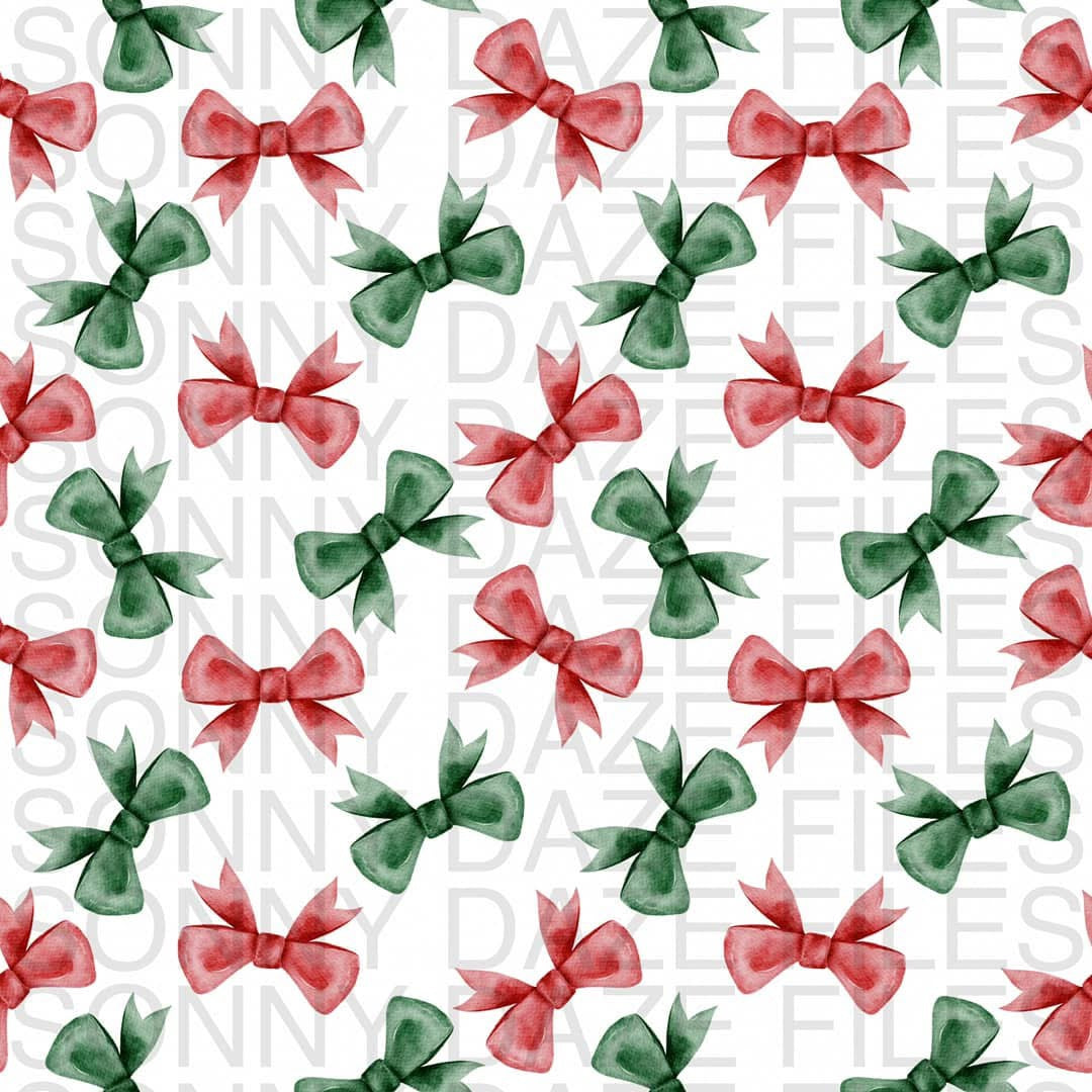 Red and Green Bows